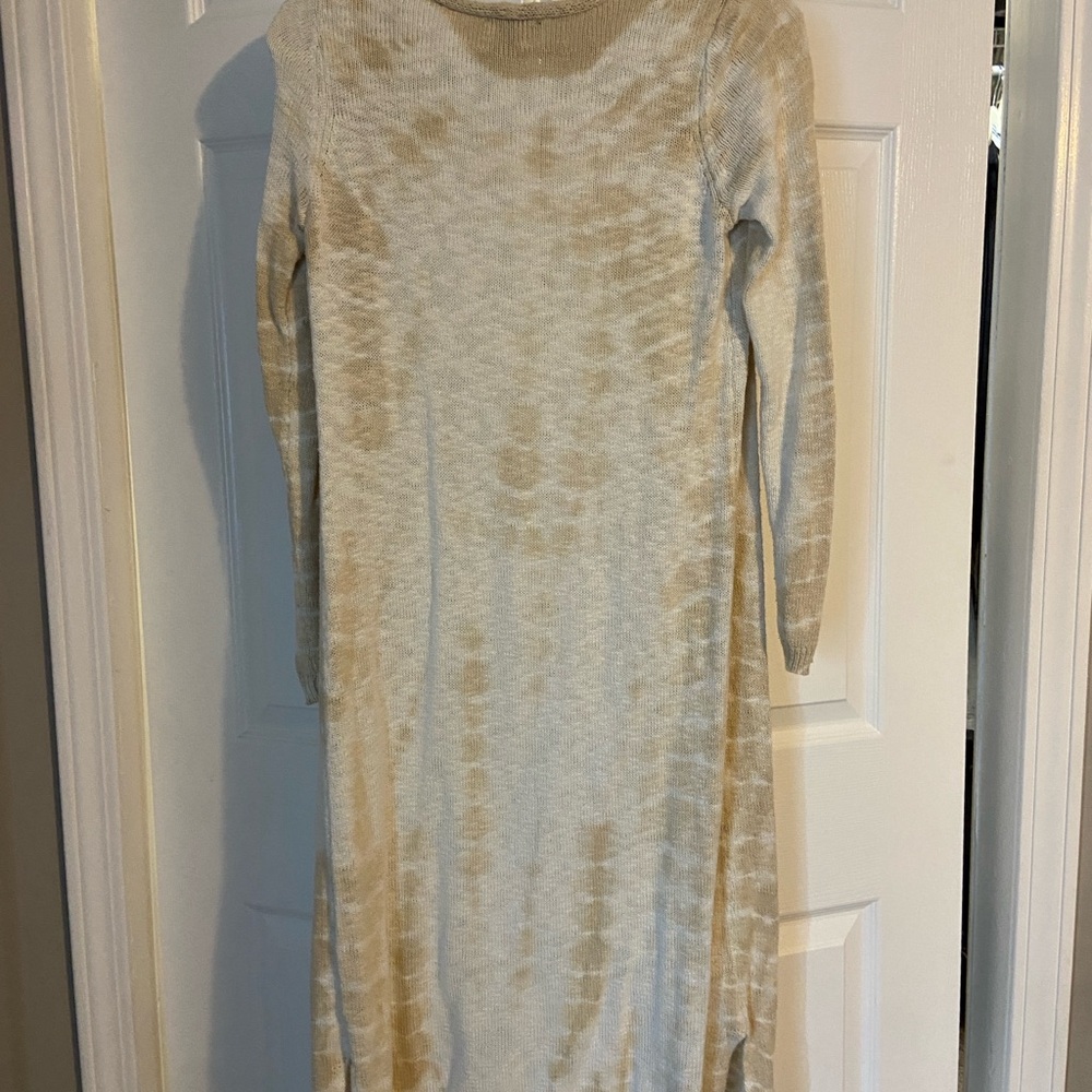 Freshman Beige and Cream Knit Top